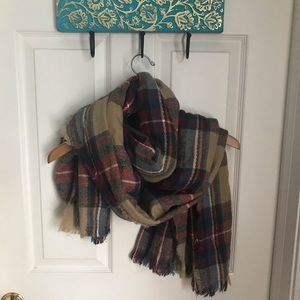 4 for $20. Large plaid blanket scarf 6’x 3’
